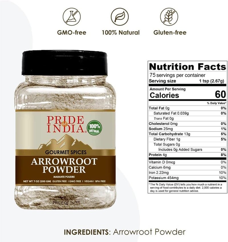 Pride of India Natural Arrowroot Powder - Image 2
